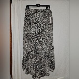 Downing Studio Leopard Print Maxi Skirt (NWT)